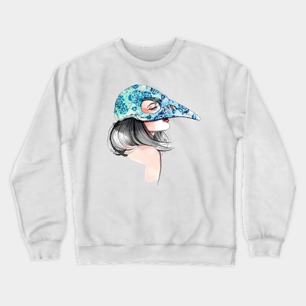 Mask Crewneck Sweatshirt by InaStanimirova